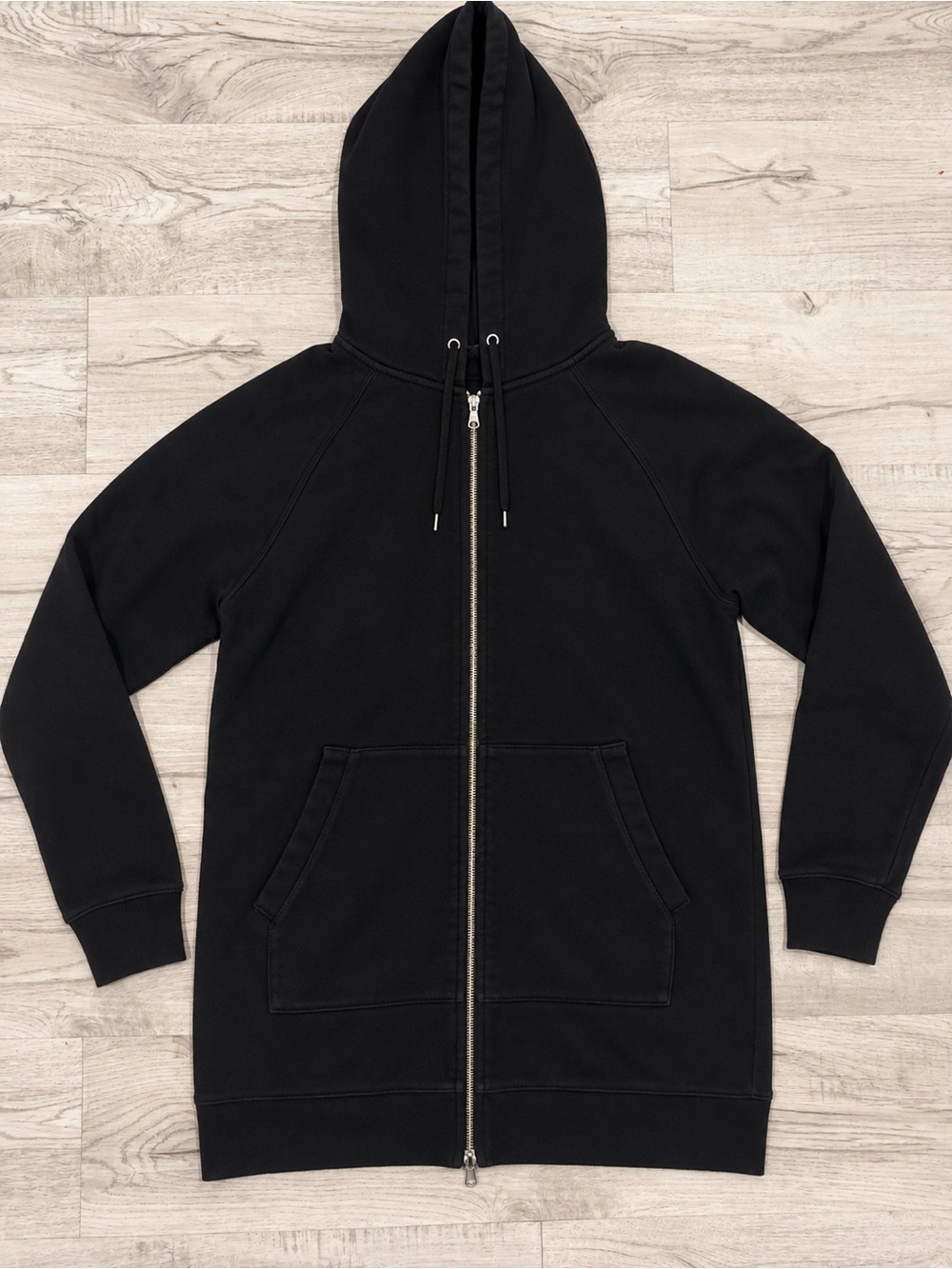 Uniqlo Black Full-Zip Hooded Sweater